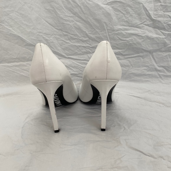 Calvin Klein White Pointed-Toe Heels - Picture 4 of 6